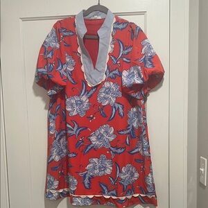 THML Red and Blue Floral Dress